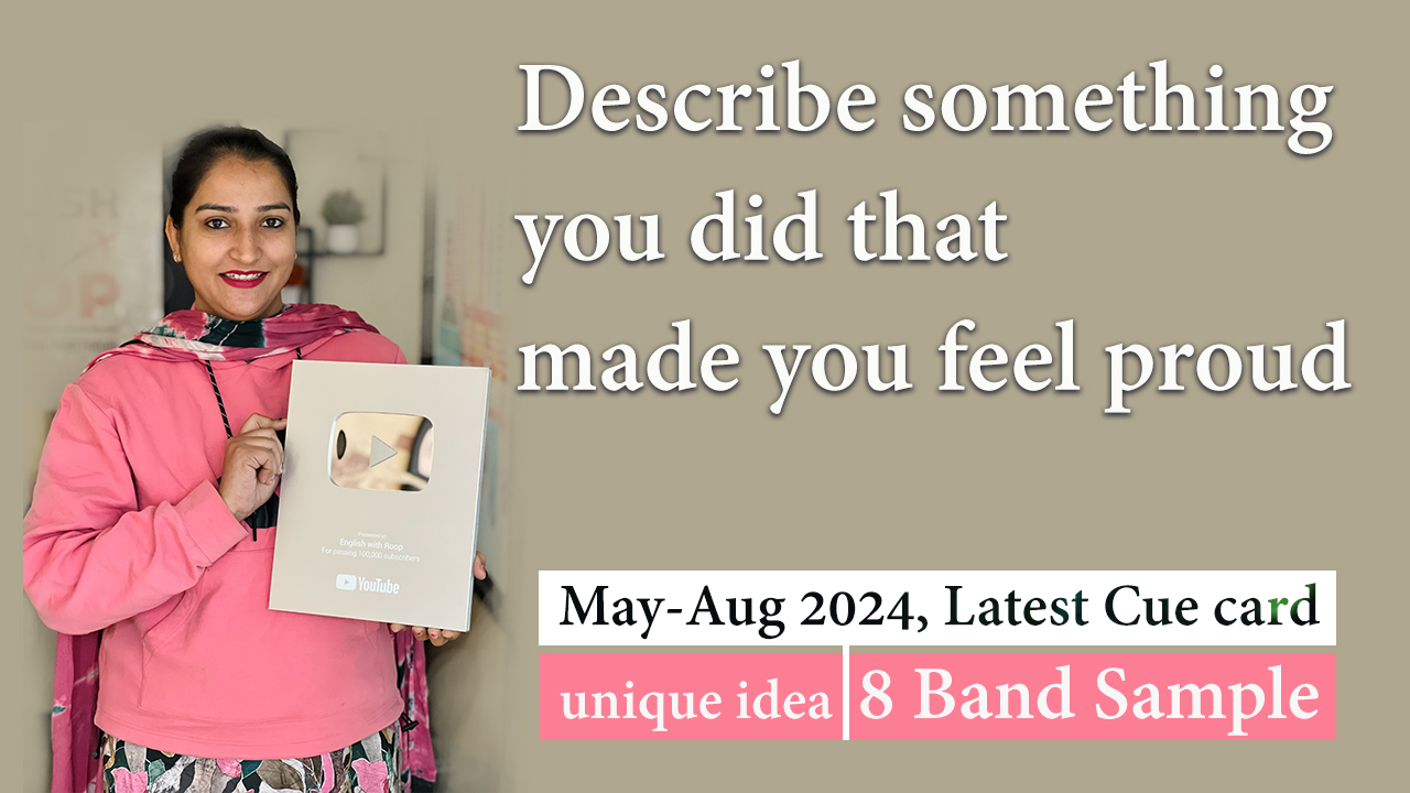 Describe something you did that made you made you feel proud