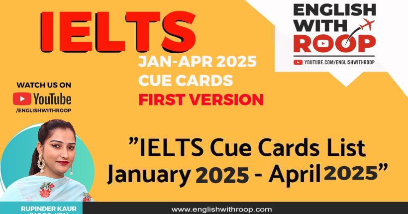 January to April 2025 Cue Card