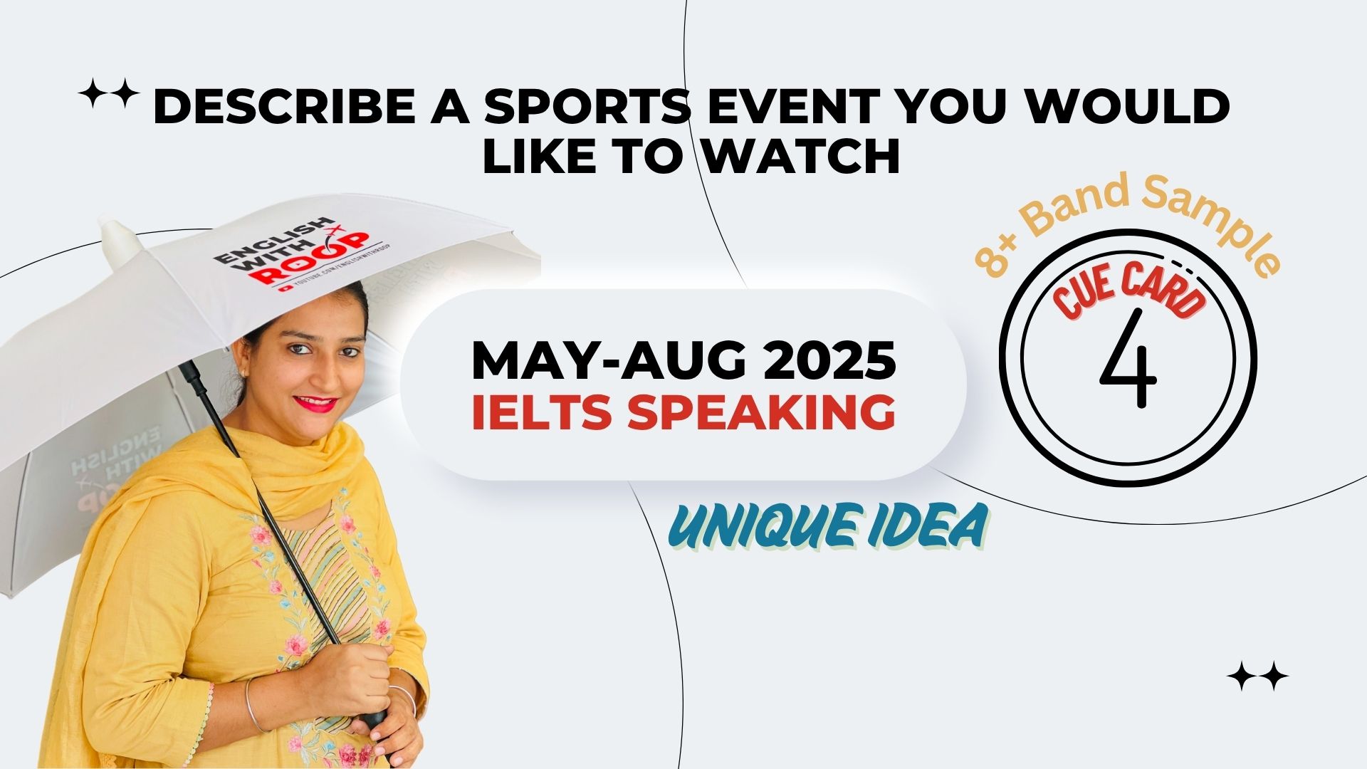 Describe a sports event you would like to watch | May to August 2025 Cue Card | 8 band sample